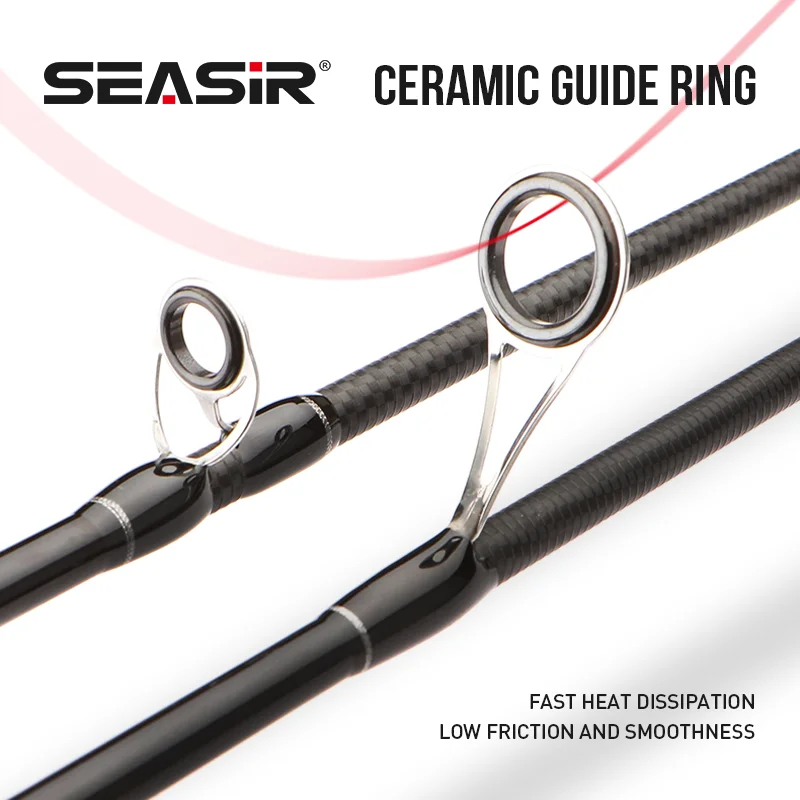 SEASIR Fishing Rod Black Warrior Carbon Fiber M/L Spinning Lure Fishing Rod Saltwater Custom Casting Fishing Blank Rod Tackle