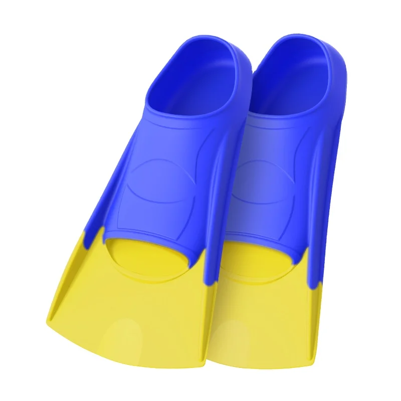 Factory supply liquird silicone short swimming fins training silicone swim snorkel fins
