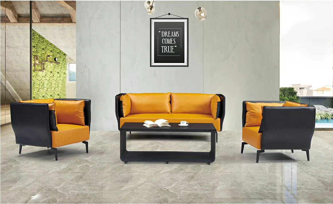 Высококачественный комплект удобной офисной мебели, современный минималистичный диван 1 + 2 + 3 для зоны Ресепшн