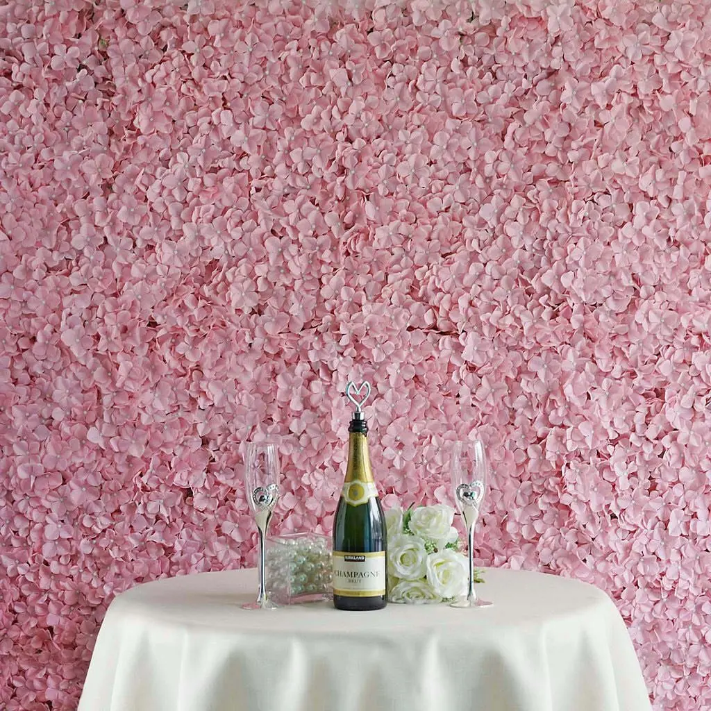 
 Cheap artificial silk flowers wall wedding backdrops for wedding decoration  