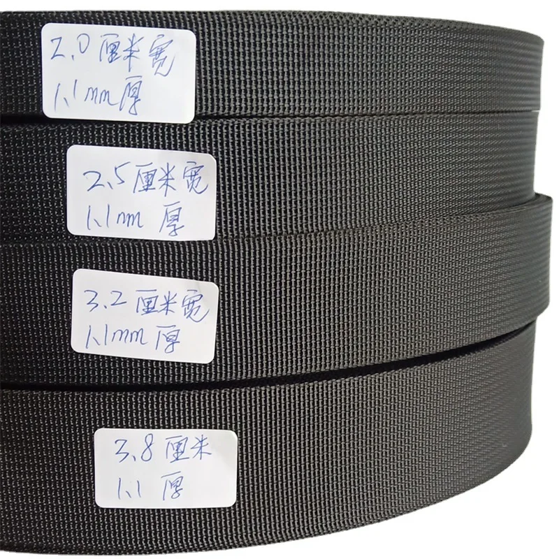 Custom Recycled Polyester Nylon Webbing Imitation  Nylon Strap Webbing