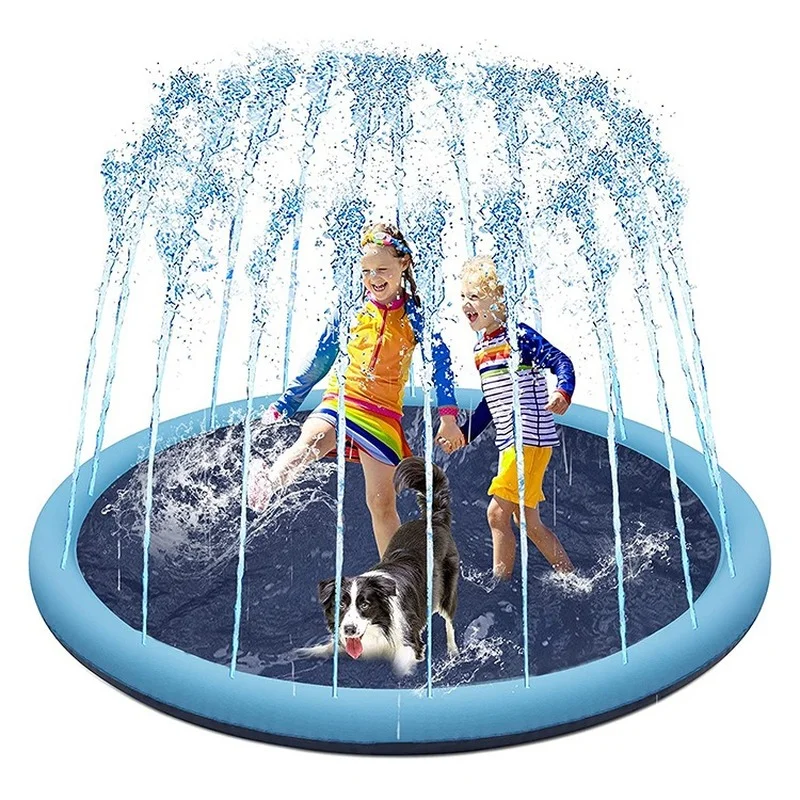 Dogs Play Cooling Bathtub Pet Sprinkler Pad Swimming Pool Inflatable Water Spray Pad Mat Dog Pool