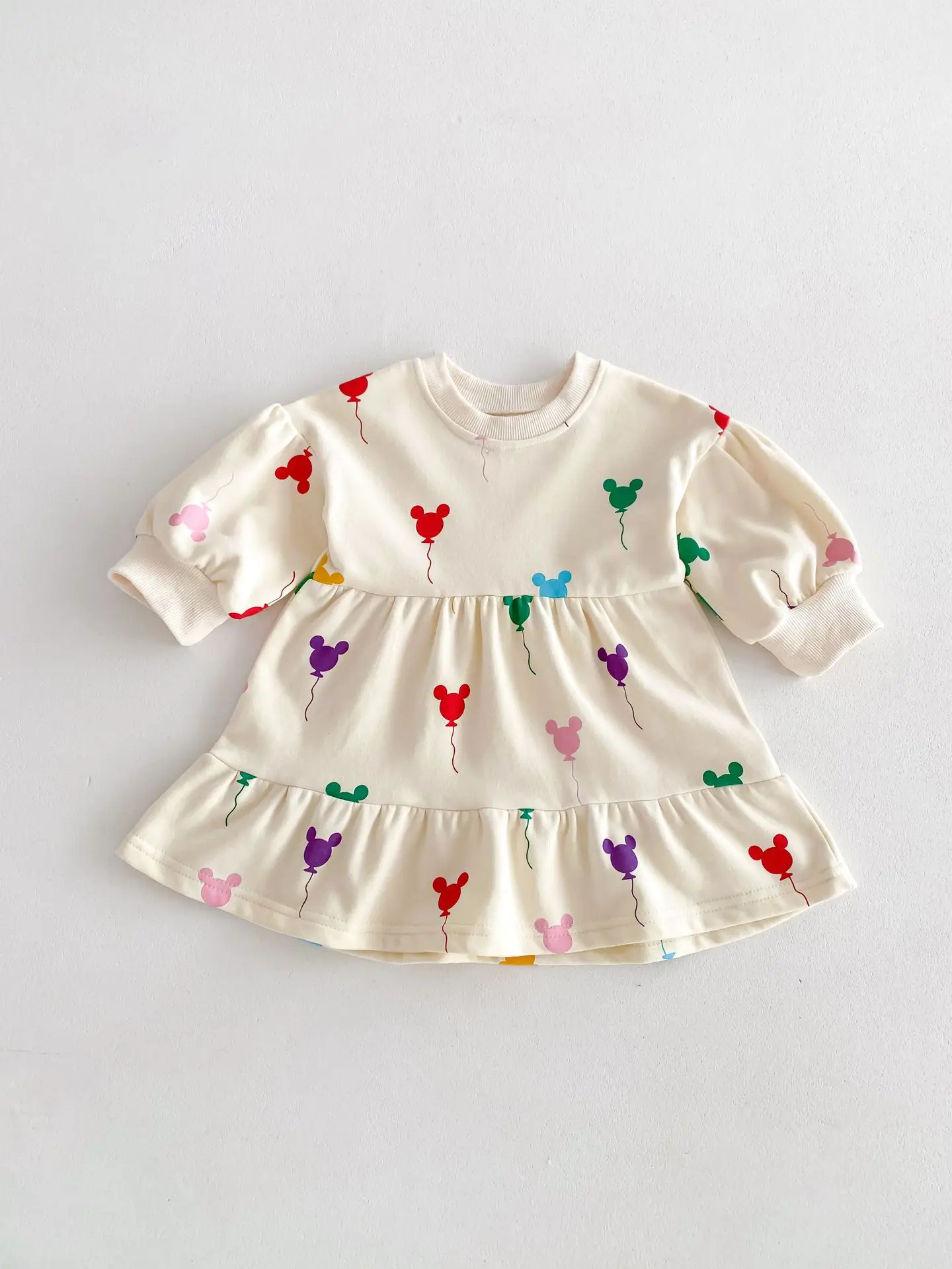 Spring Set Small and Medium Children Siblings Colorful Printed Princess Dress Boys and Girls Set