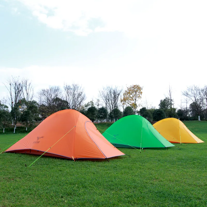 Travel Hiking 2 Person Aluminum Pole Nylon Breathable Double Layers Ultra Light Waterproof Outdoor Camping Tent