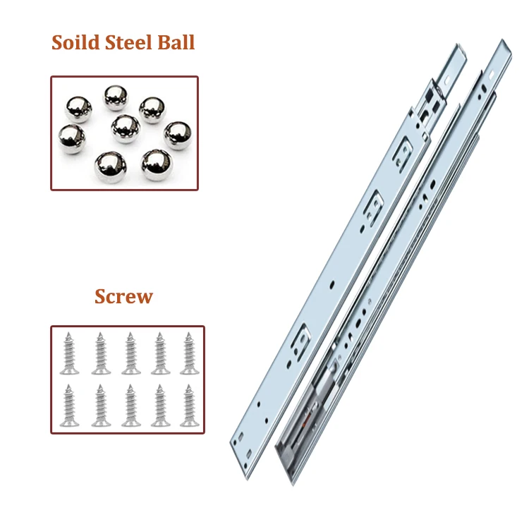 Ronghui Soft Close Drawer Slide 22 Inch With Back Bracket Telescopic Slide Stainless Steel Heavy-Duty Storage Drawers(Old)