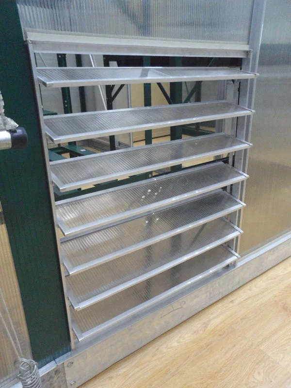 New style greenhouse aluminum glass louver windows side manual louver panels for greenhouse ventilation