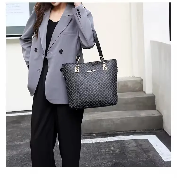 2024 New wholesale fashion PU leather ladies shoulder bags handbags set 6 pieces purse mini bag for women handbag