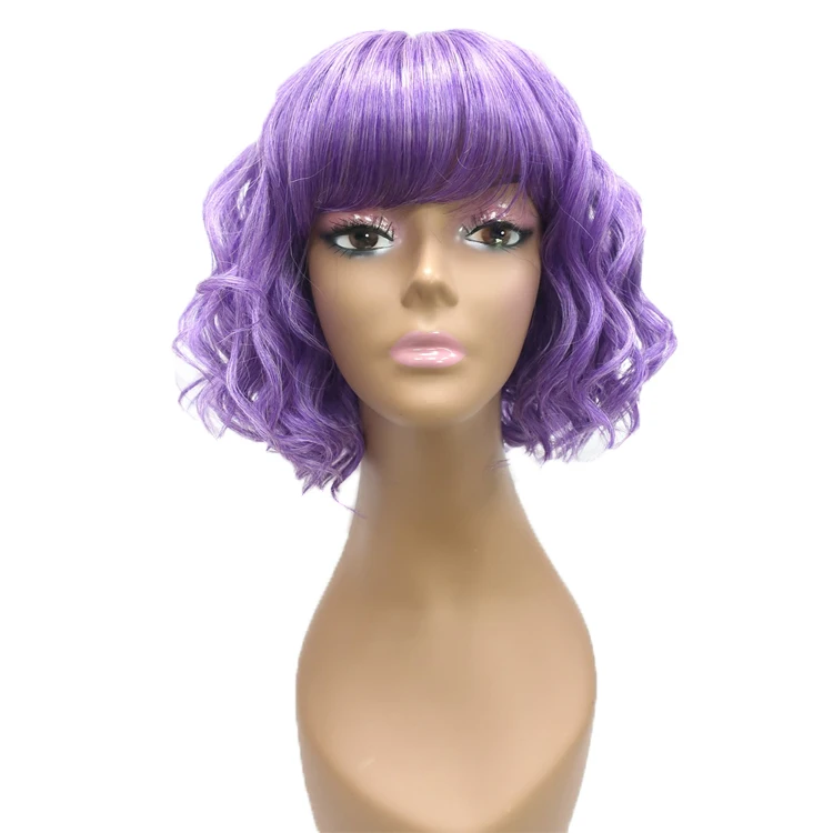 Novelties Vendor Soft Short Gypsy Curl Wig Heat Resistant Future Premium Synthetic Hair Deep Wave Wigs