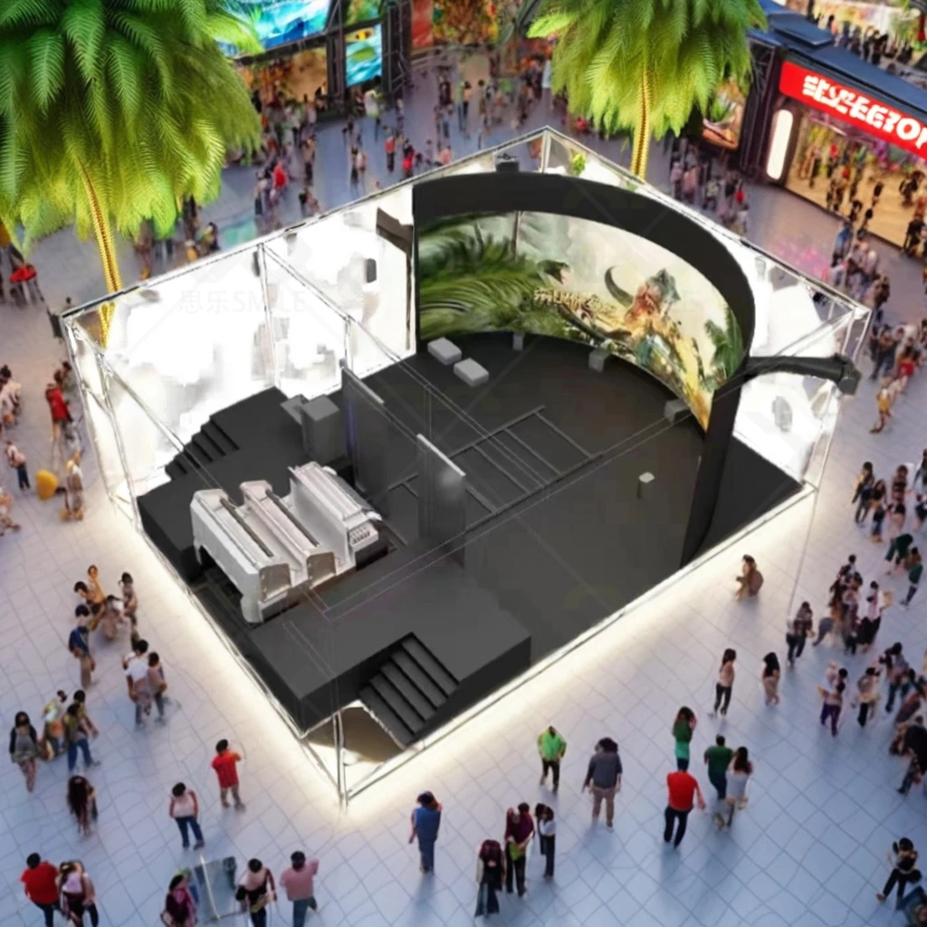New Naked eye Flying Cinema Rail System indoor amusement cinema shopping mall earn money project flying theater