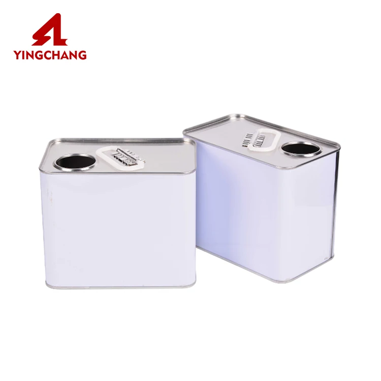 2L 2 liter 2000ml metal empty tinplate square tin can