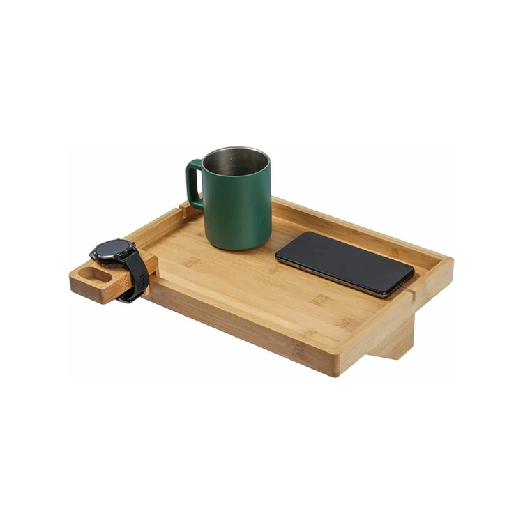 2023 New Model Bamboo Bedside Shelf for Bed and Bunk Bedside Shelf with Watch Stand College Dorm Room Essentials