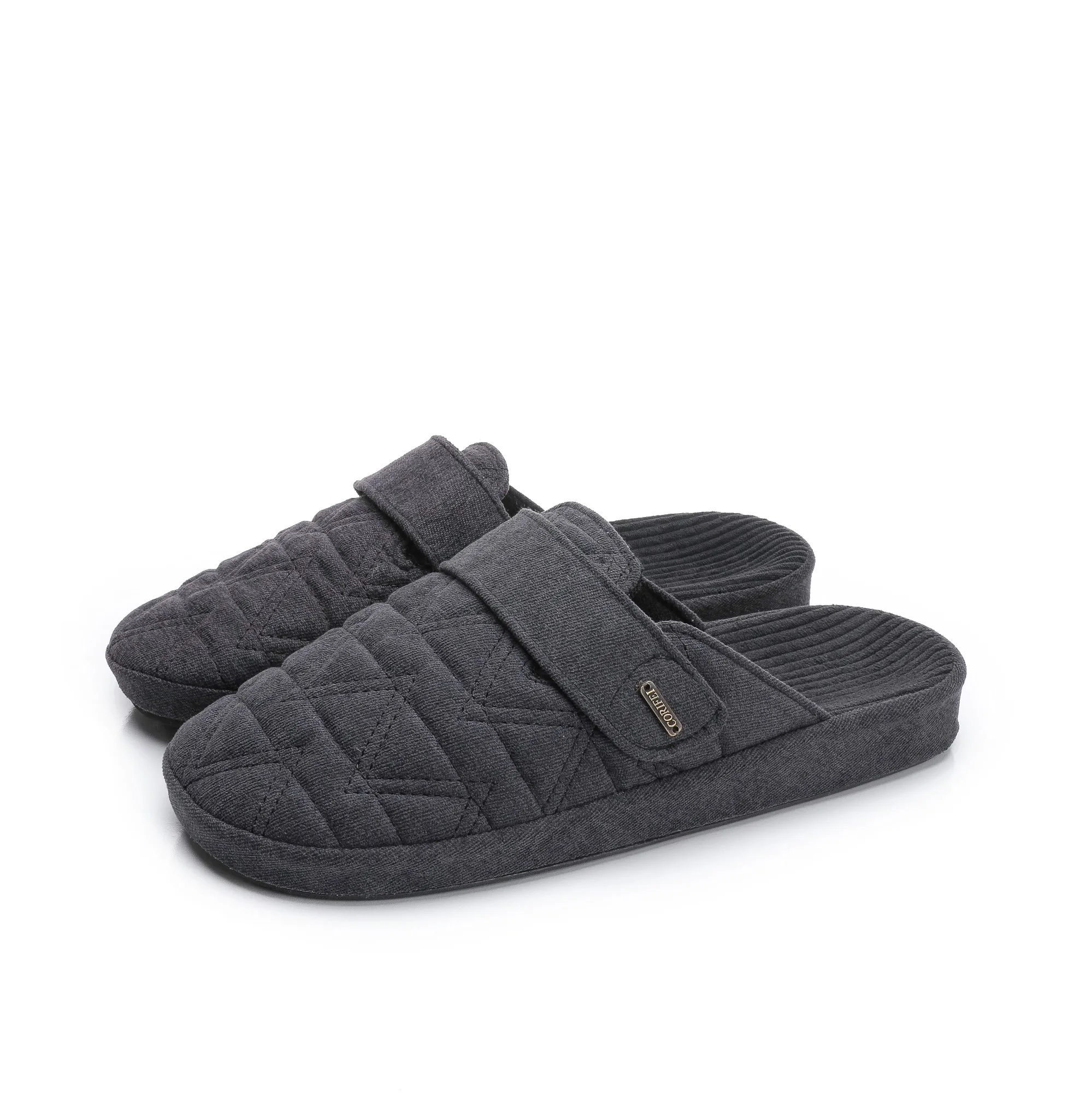 CORIFEI Indoor Home  hot selling with adjustable wrap Anti-Slip Comfy slides men slippers