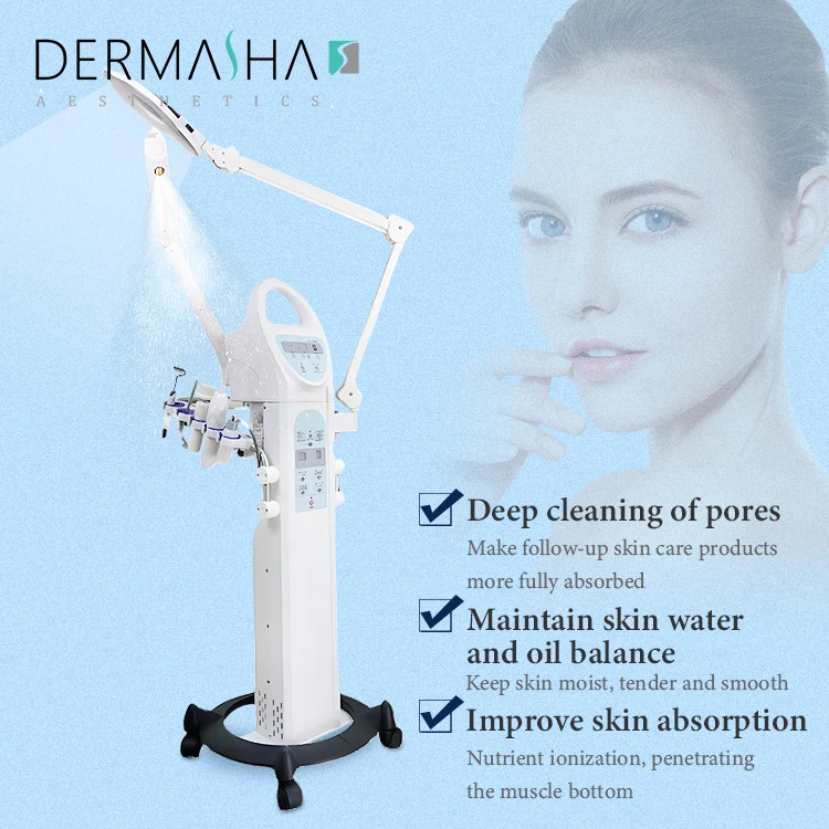 9 in 1 Multifuncional high frequency facial steamer beauty machine Water Spray Facial Care Beauty Machine Professional