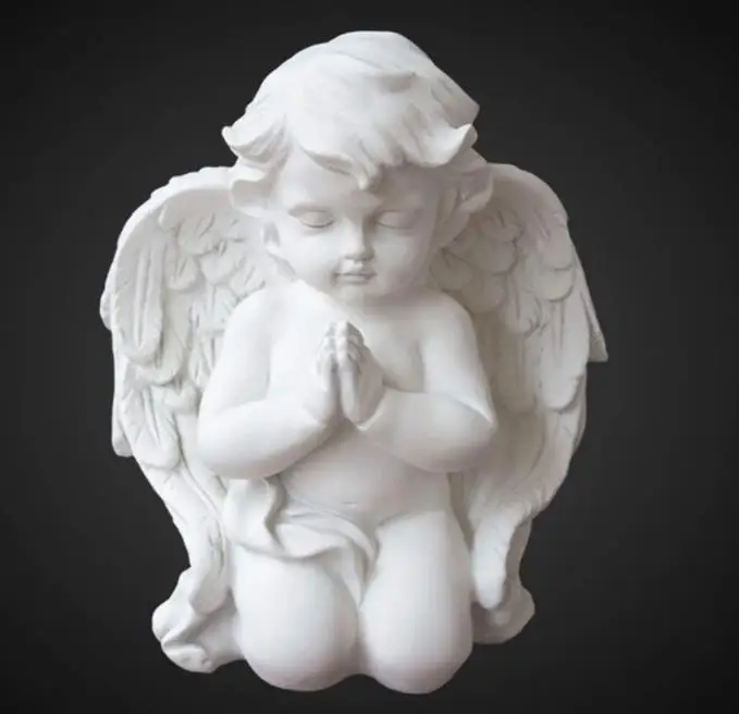 6 3 дюймовые колени молитвенные белые детские Cherubs/Ангелы полимерная садовая статуэтка крылья для украшения дома и улицы