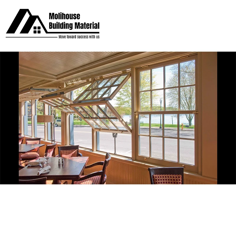 Professional Manufacture Aluminium Internal Bi Fold Up Glass Bifold Window Vertical Kitchen Bar Folding Windows