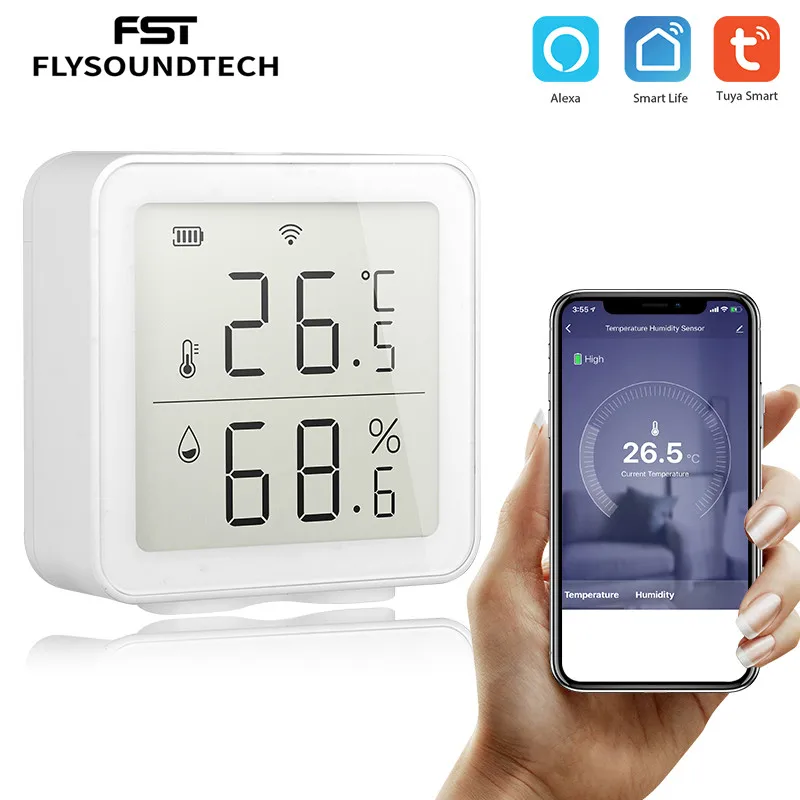 Датчик температуры и влажности Tuya Smart Home с Wi-Fi высокоточный датчик