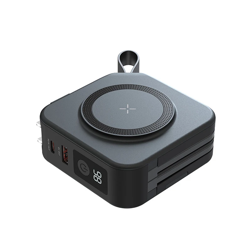 Logo Custom 10000 mah Conventional Magnetic Charging Bank PD22.5W High Quality 5 in 1 Wireless Power Bank Performance Gift