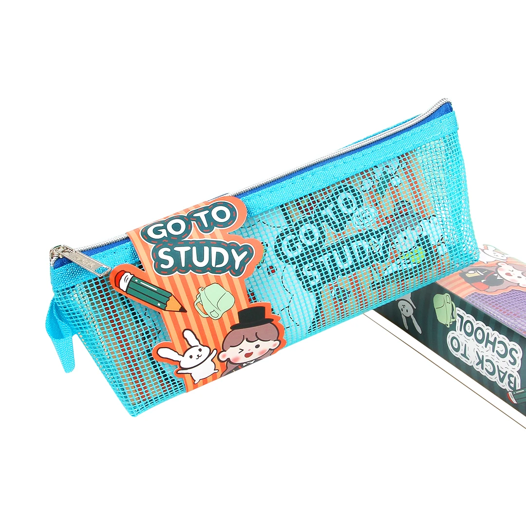 Back to School Pencil Case Bags Pen Box Kawaii Pencil Bag for Students Korean Stationery School Supplies Transparent Plastic