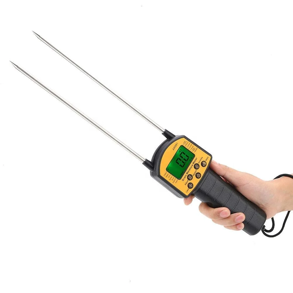 Portable Digital LCD Display Hay Moisture Tester Portable Hay & Grain Humidity Meter Moisture Tester