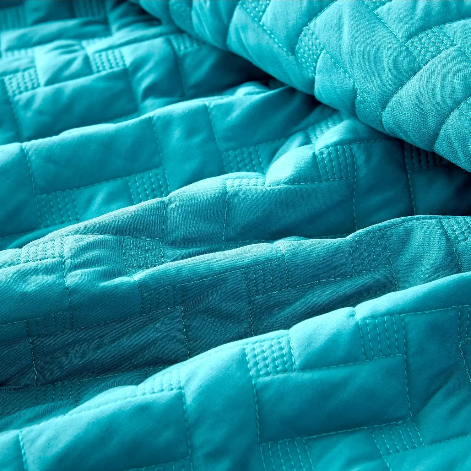Teal Lightweight Queen Quilt Bedding Set Summer Bedspreads Twin Full Queen King Coverlet with 2 Pillow Sham