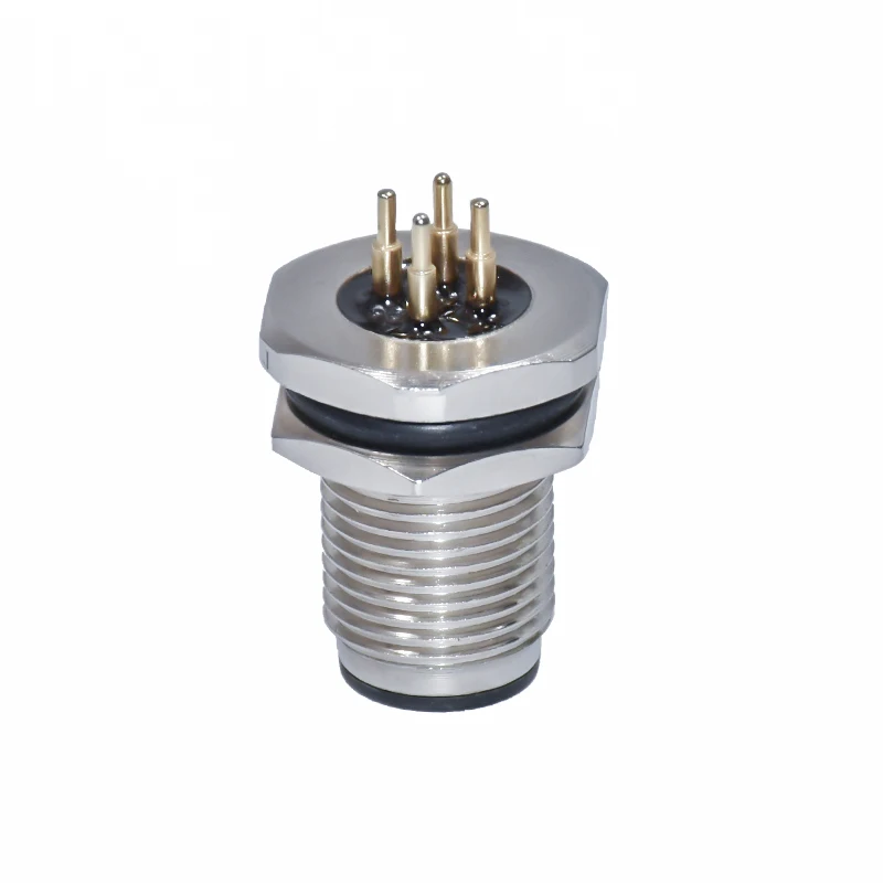 Водонепроницаемый круговой разъем pcb за панелью mount m12 male 4pin
