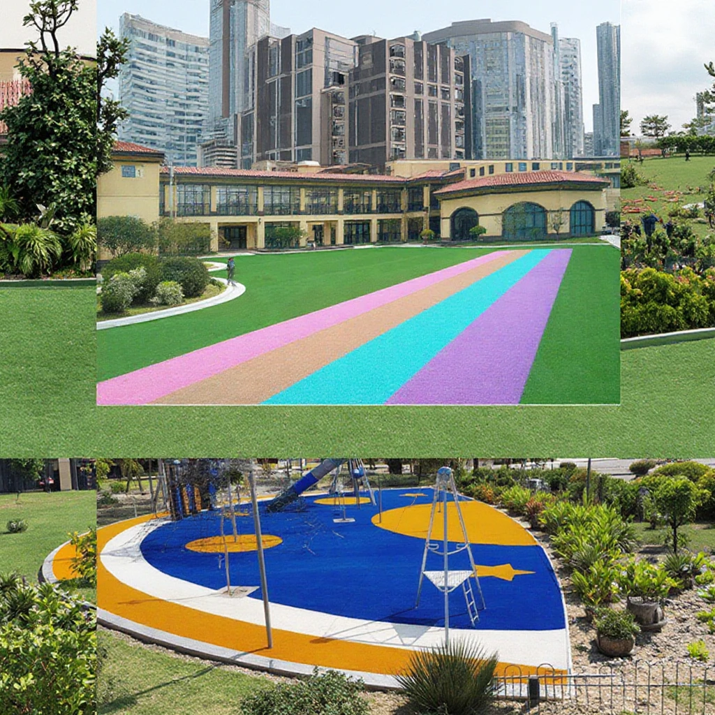 GI Wholesales Price 25mm Outdoor pink Synthetic Turf Artificial Moss Grass Colored Lawns for Kindergarten