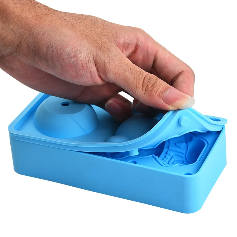 New product Hot Sale Eco-Friendly 3d Bear and Rose Shape with Cover Silicone Ice Cube Molds Cake Mold