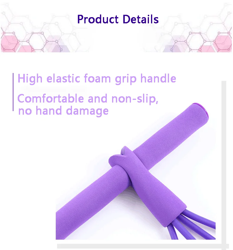 Factory source Multi-function Resistance Band 4-tube Elastic Sit Up Pull Rope With Foot Pedal Abdominal Exerciser Equipment Fitn