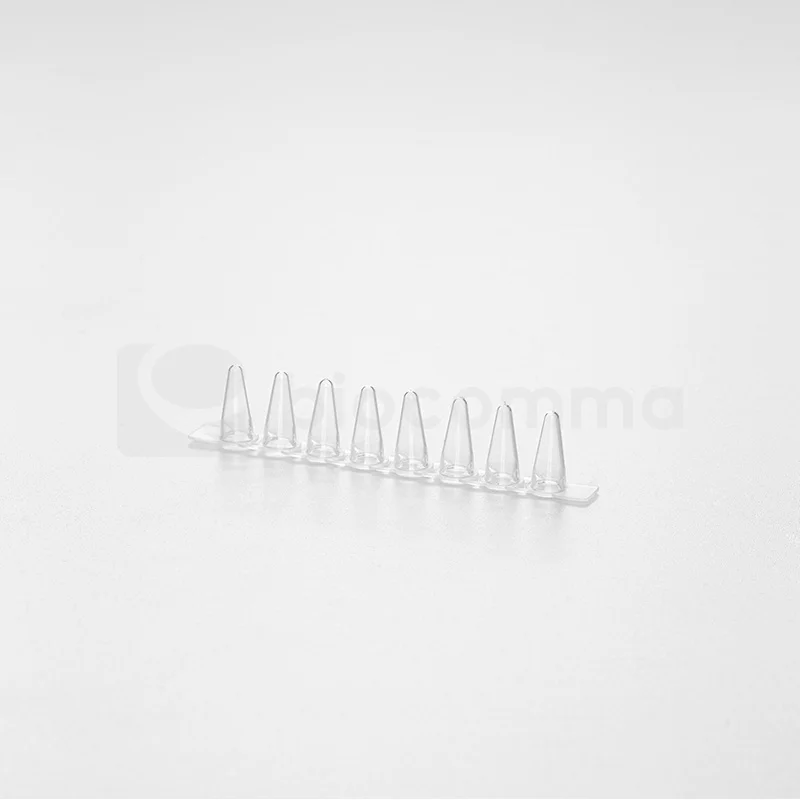 Lab Supplies 0.1ml 8-strips Pcr Tubes With Optical 8-strip Cap Nature Color for DNA/RNA extraction