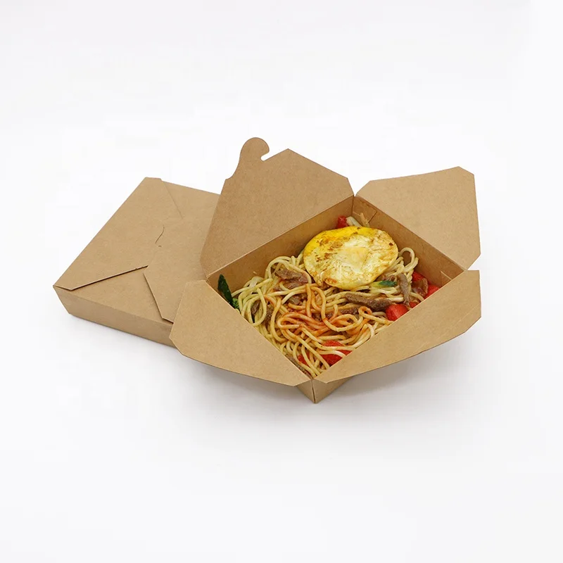 Eco friendly kraft paper take away packaging food boxes for sushi