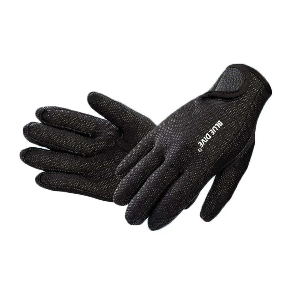 Unisex Waterproof 1.5mm 7-Finger Stretch Neoprene Gloves for Swimming Diving