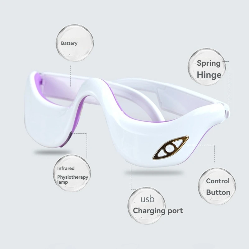 Factory Sale  OEM  EMS Eye Massage Skin Care To Remove Wrinkles And Dark Circles ABS Red Light Therapy Device