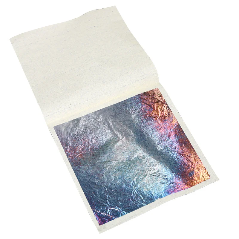 Hot Selling Wholesale Price Diy Handmade Burnt Foil Colorful  Imitation Gold Leaf Sheets For Nails Deco