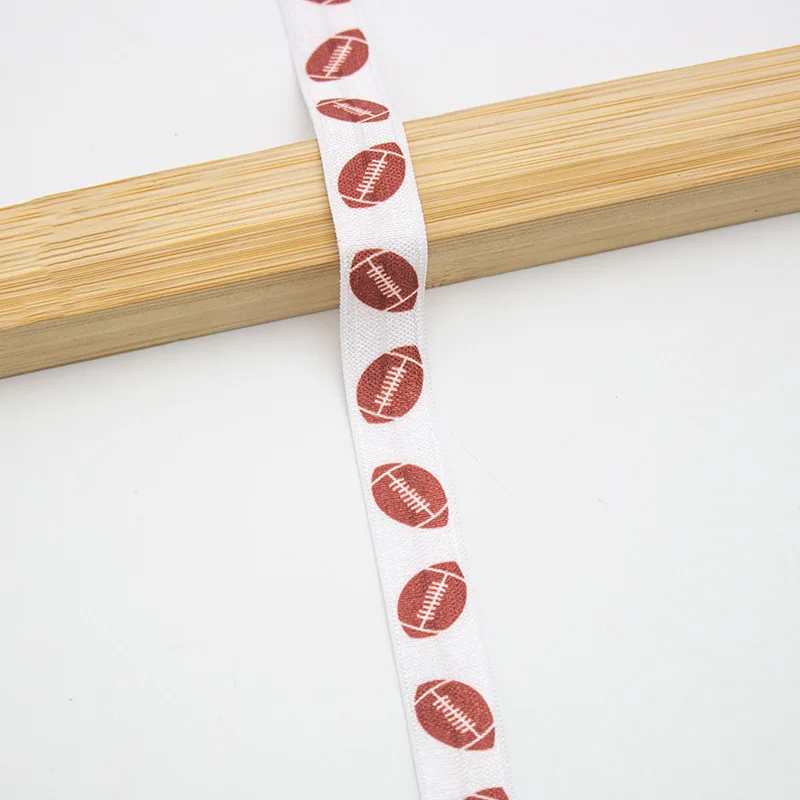 custom camouflage logo print folded elastic for hair band