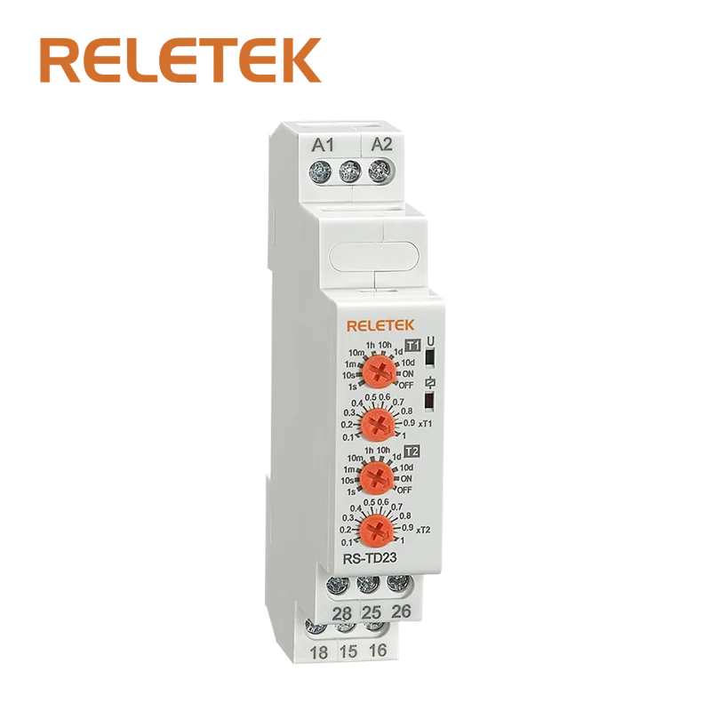 RETELEK Doublestage Time Delay Relay  RS-TD24-16 AC/DC12-240V 16A 50/60HZ Modular Time Relay For Control