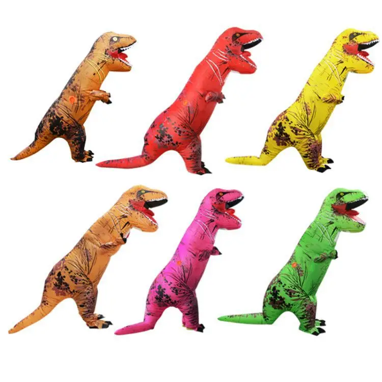 Cosplay Dinosaur Riding Walking Costume Inflatable Suit Popular Hot Selling Halloween Polyester Unisex Animal Mascot 2-7 Days