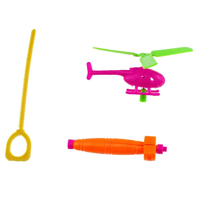 DIY Pull Line Helicopter Outdoor Games Kids Interactive Toys Birthday Party