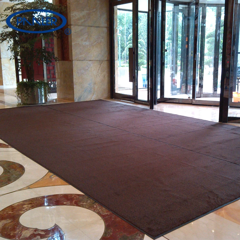 Commercial Use Customize Logo Durable Nylon Rubber NBR Floor Non-slip Door Mat Doormat Carpet Flooring Matting Roll