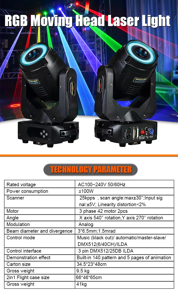 RGB лазер с движущейся головкой ILDA 3d полноцветный Luces для Dj анимации лазерный свет ночного клуба