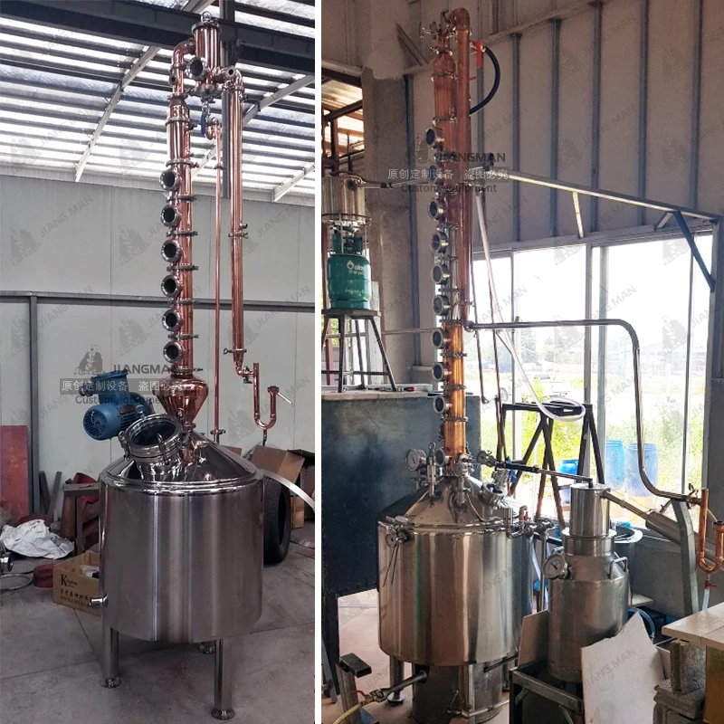150l home alcohol distiller 6 plates 4' copper bubble plate column 96% alcohol
