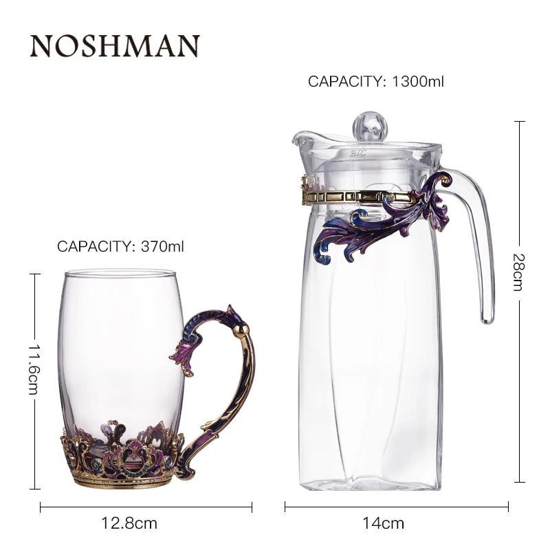  Оптовая продажа с завода NOSHMAN чайный набор Подарочный эмалированный декоративный стеклянный