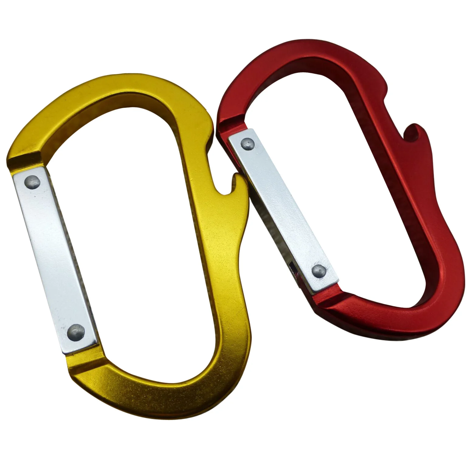 Customized Everest new D Shape Multifunction Aluminum Carabiner with Bottle Opener chain hook for camping hiking