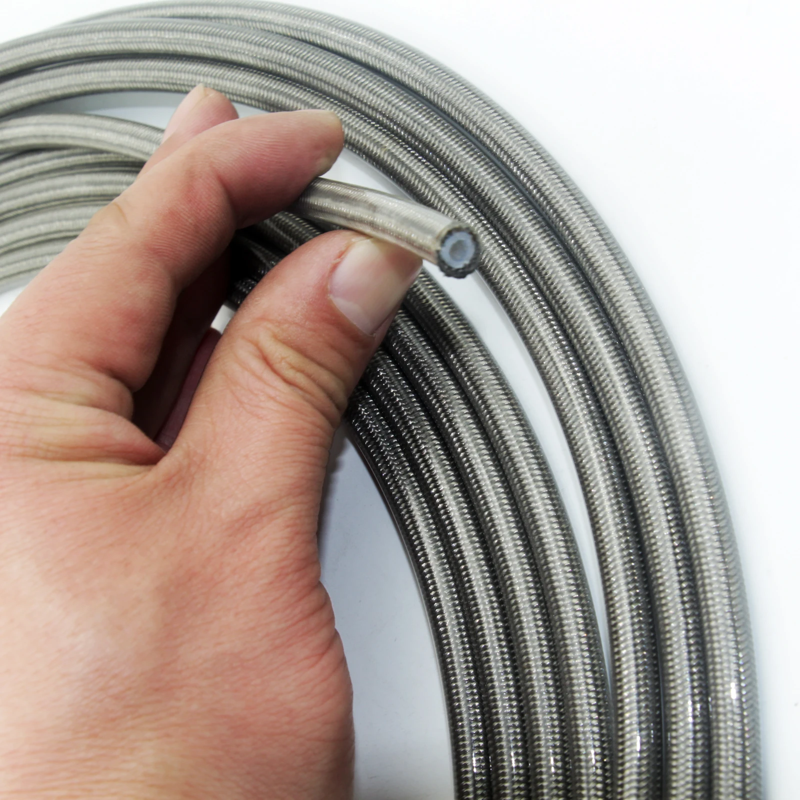 AN -3 AN3 3AN   Motorcycle  Car stainless steel PU layer braided PTFE brake hose Line