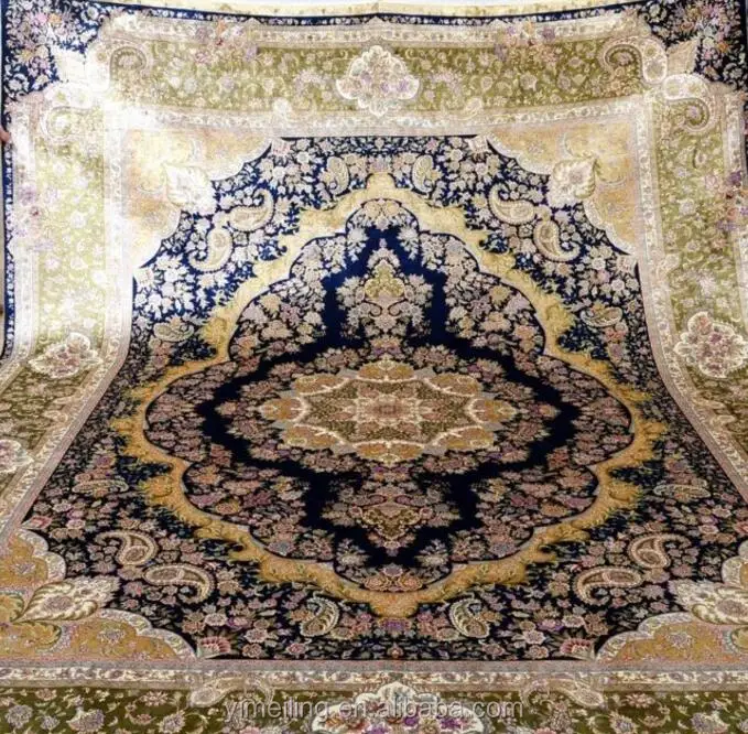 Luxury Best Quality High kpi 100% Silk Persian Rugs and Carpets for Estate Living Room