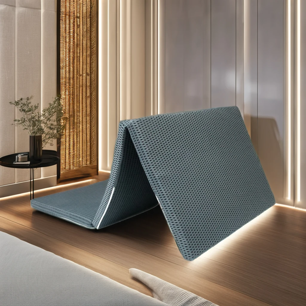 Skylee Air Net High Polymer air Fiber 3-folding Tatami vermicelli POE Topper Mattress with 3D Air Mesh Cover
