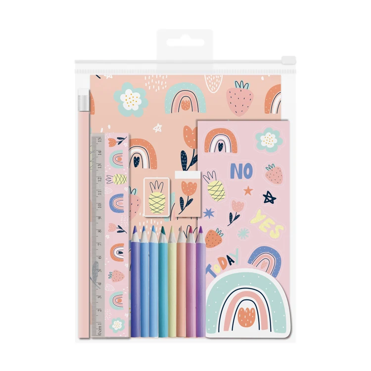 Персонализированные школьные принадлежности из ПВХ с милым мультяшным рисунком для девочек, 2022