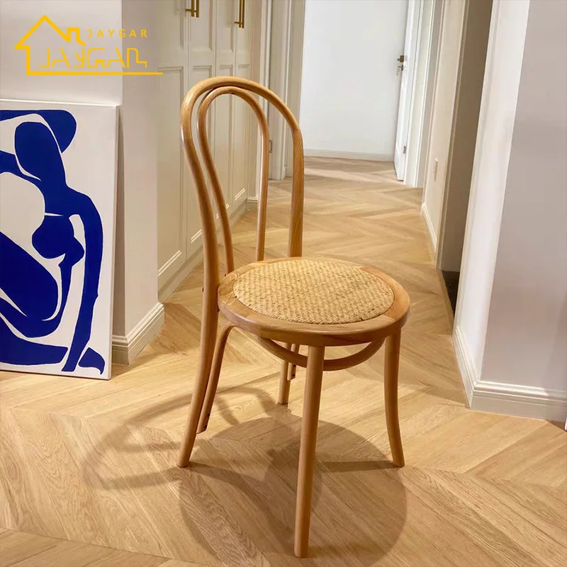 Wholesale bistro antique wooden chairs mid century french thonet style chair restaurant bentwood stackable dining chairs