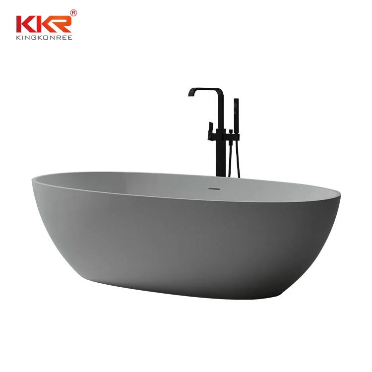 
Adult bath tub gray color bathtub natural stone acrylic tub using in bathroom 