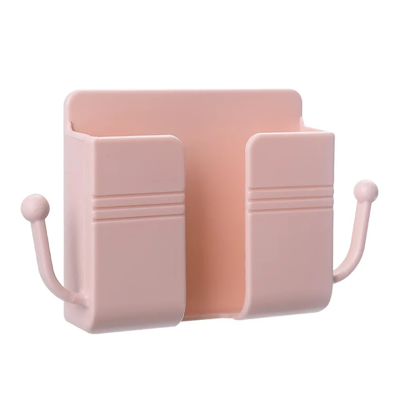 NEW Wall Mounted Organizer Storage Box Remote Control Mounted Mobile Phone Plug Wall Holder Charging Multifunction Holder Stand