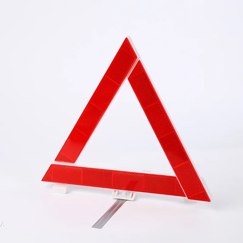 Car Highly Emergency Breakdown Warning Triangle Red Reflective Safety Hazard Travel Set